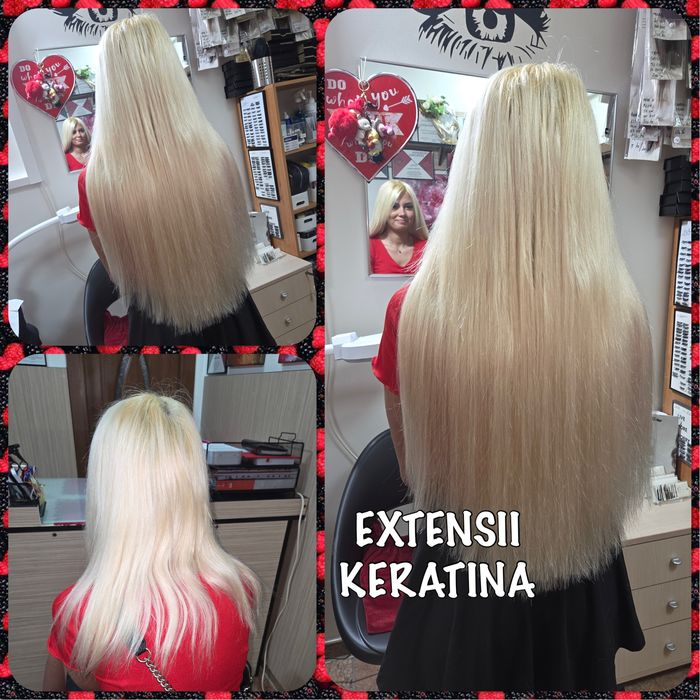Aplicare Extensii par natural tape, microring, nanoring, keratina