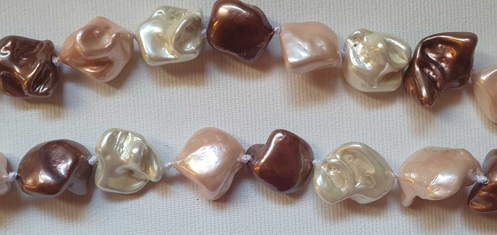 Colier nou perle baroce naturale, extrem de mari