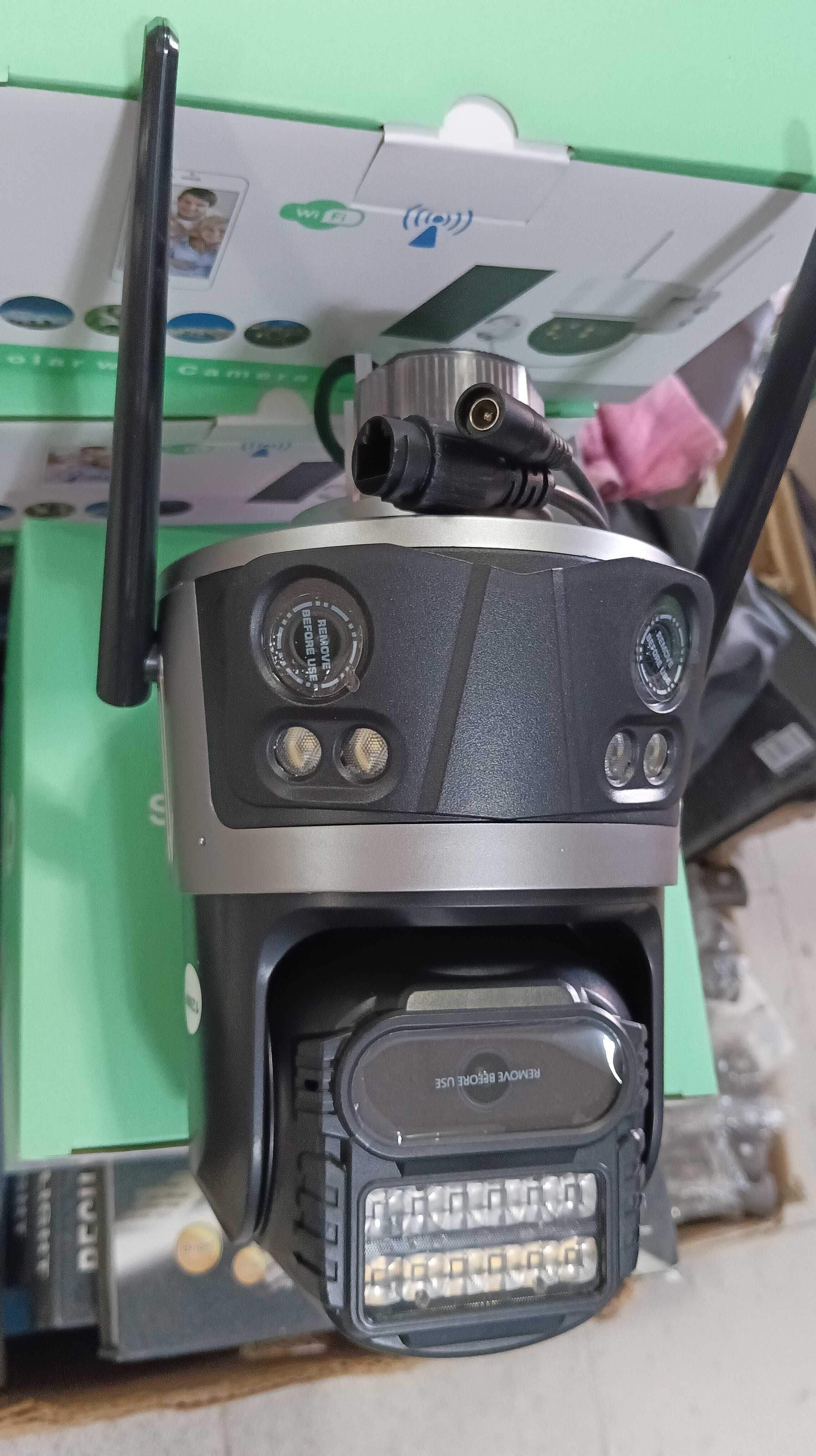 Тройна IP камера WiFi приложение iCSee безжична камера 12MP