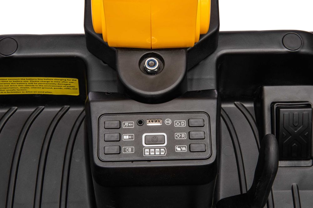 Excavator electric pt. copii Kinderauto X7 2x 55W 12V-12Ah, Yellow