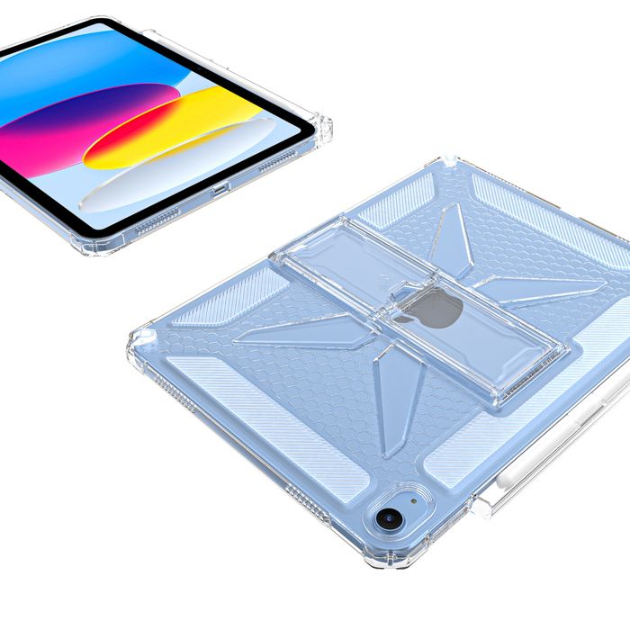 Apple iPad 11 2025 / 10 2022 / Прозрачен удароустойчив кейс със стойка