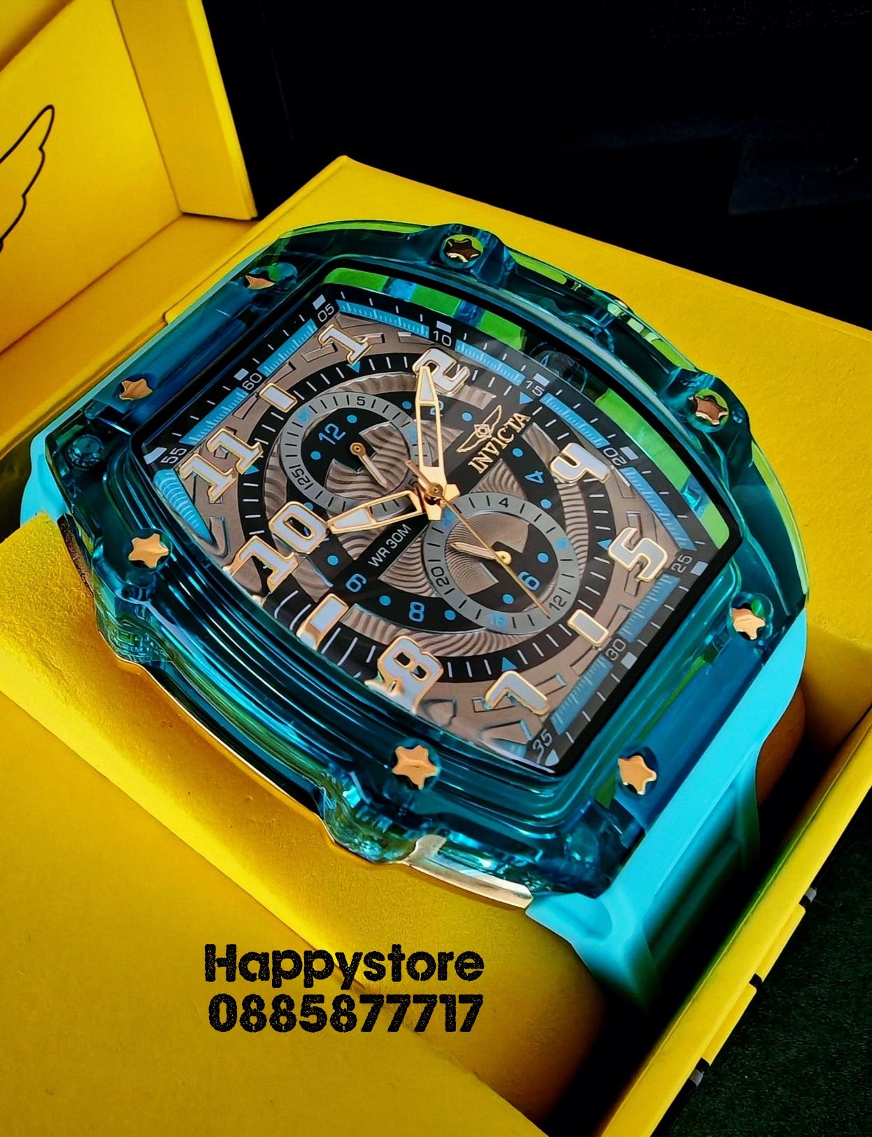 INVICTA Cyclone Blue 49 mm, Инвикта нов ръчен часовник