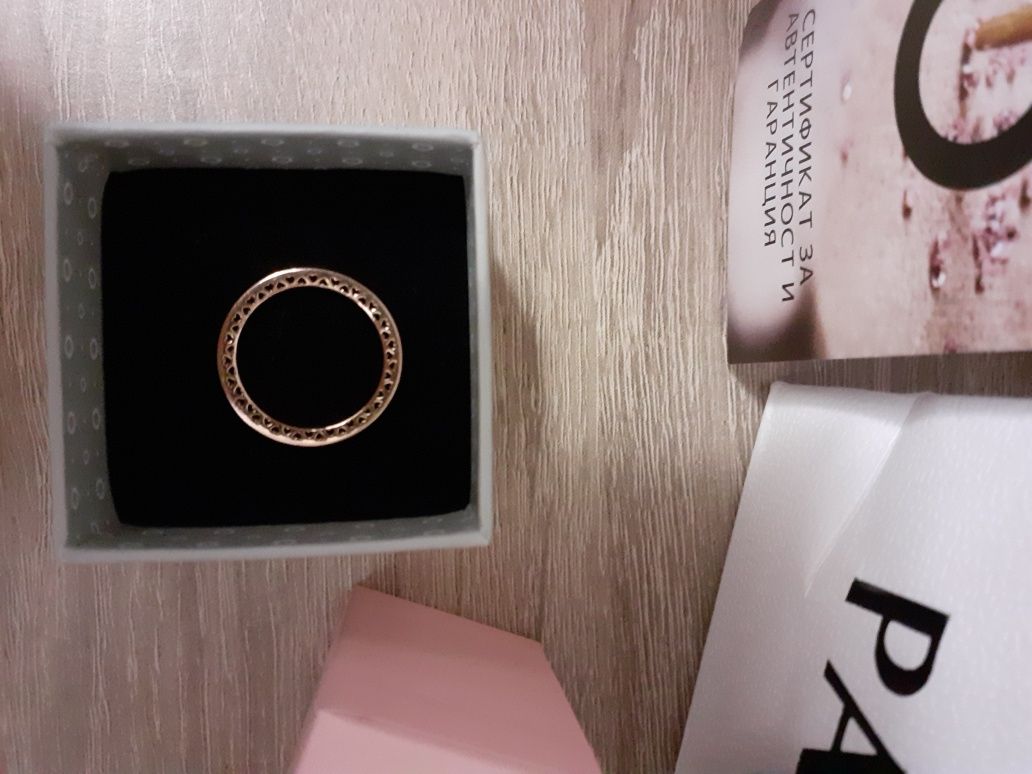 Pandora Rose Gold Оригинален пръстен! Размер 54