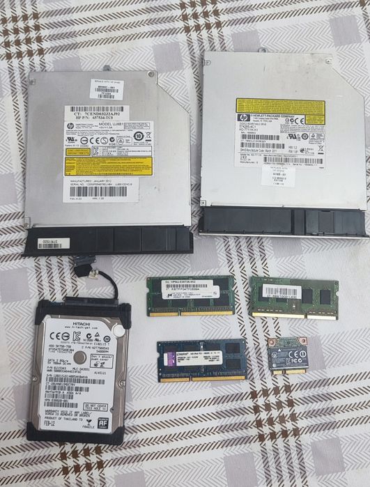 Запчасти для ноутбука Hp. Жёсткий диск, память, привод.