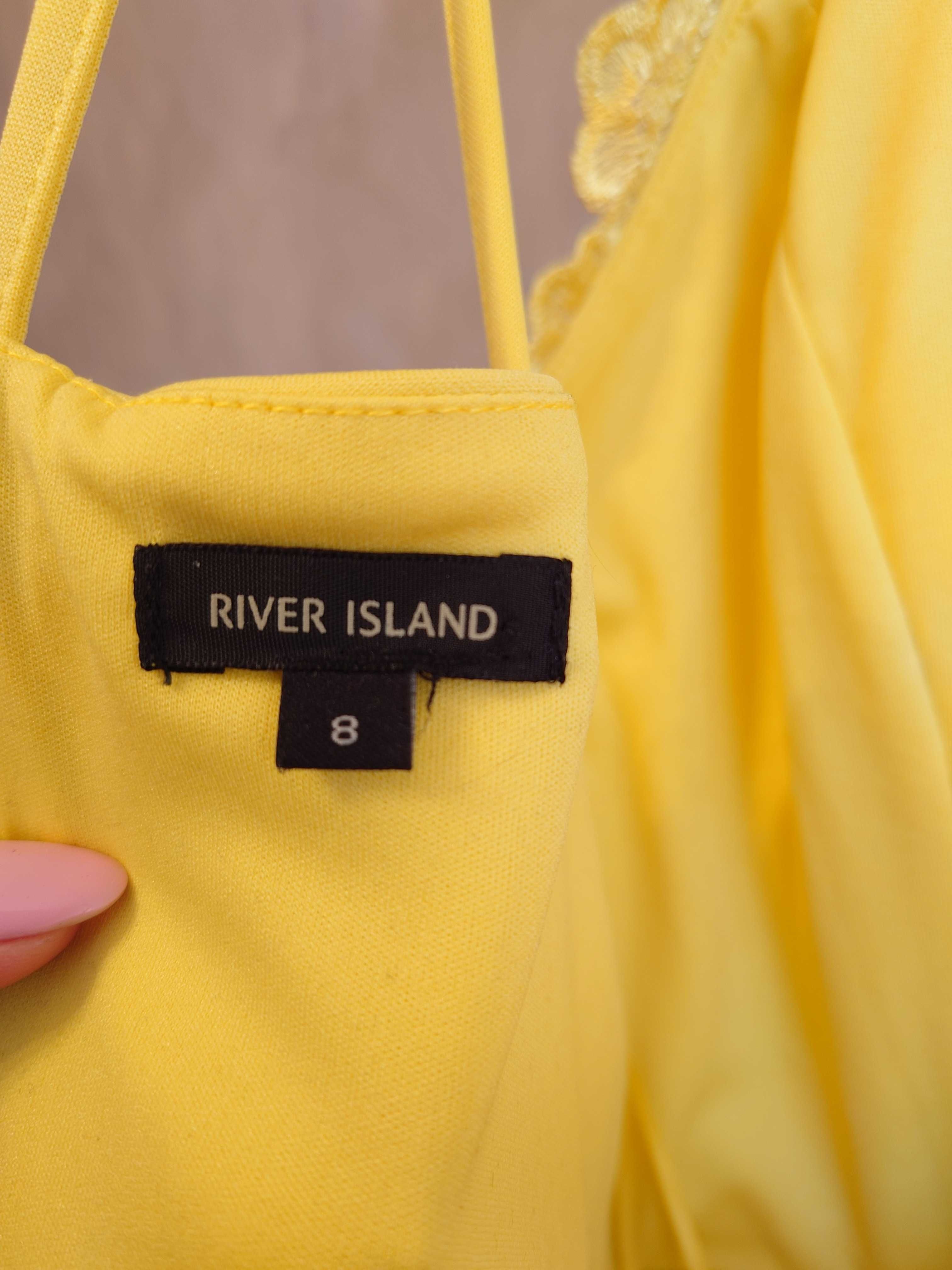 River Island рокля жълта къса Limited edition UK 8