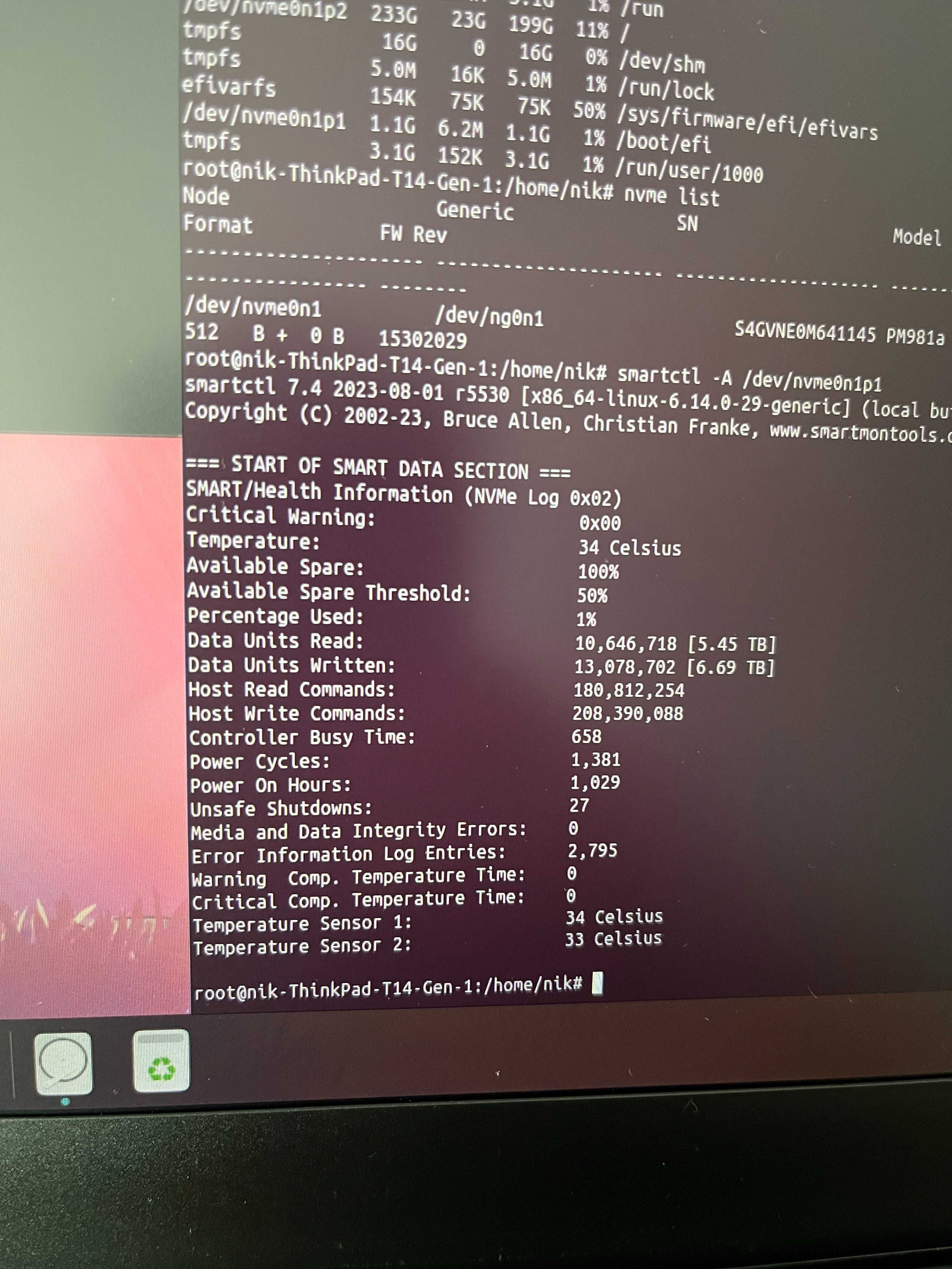 Lenovo T14 G1/Ryzen 5 PRO 4650U/32RAM/256SSD/ гаранция 15.08.2026