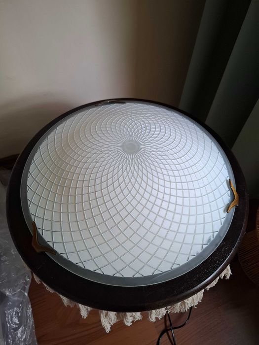 Plafoniera lemn diamentru 46 cm