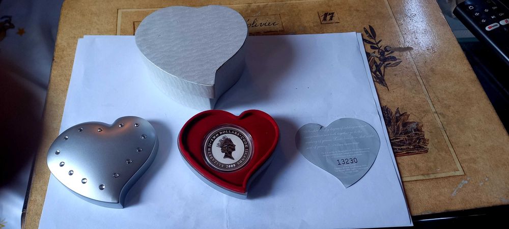 Два долара от 2008,сребро със сертификат