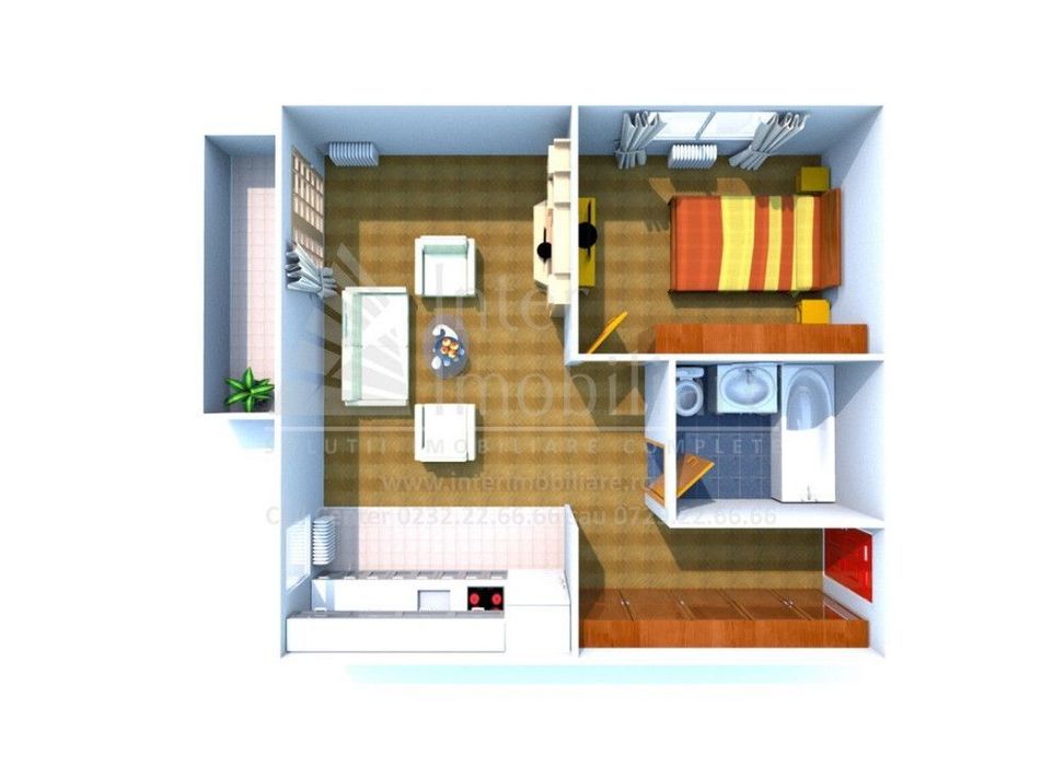 Apartament  2 camere Visani , 57 metri, etaj 1 Cod:159170