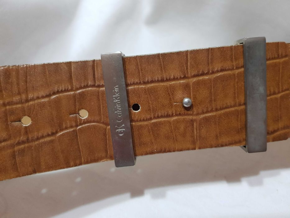 Curea dama noua Calvin Klein, din piele  maro deschis marimea S