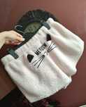 Pantaloni pufoși de pijama sau de casă Meow cu urechi de pisică
