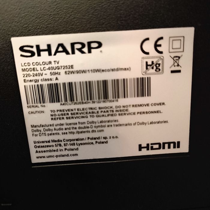 Телевизор Sharp Harman Kardon