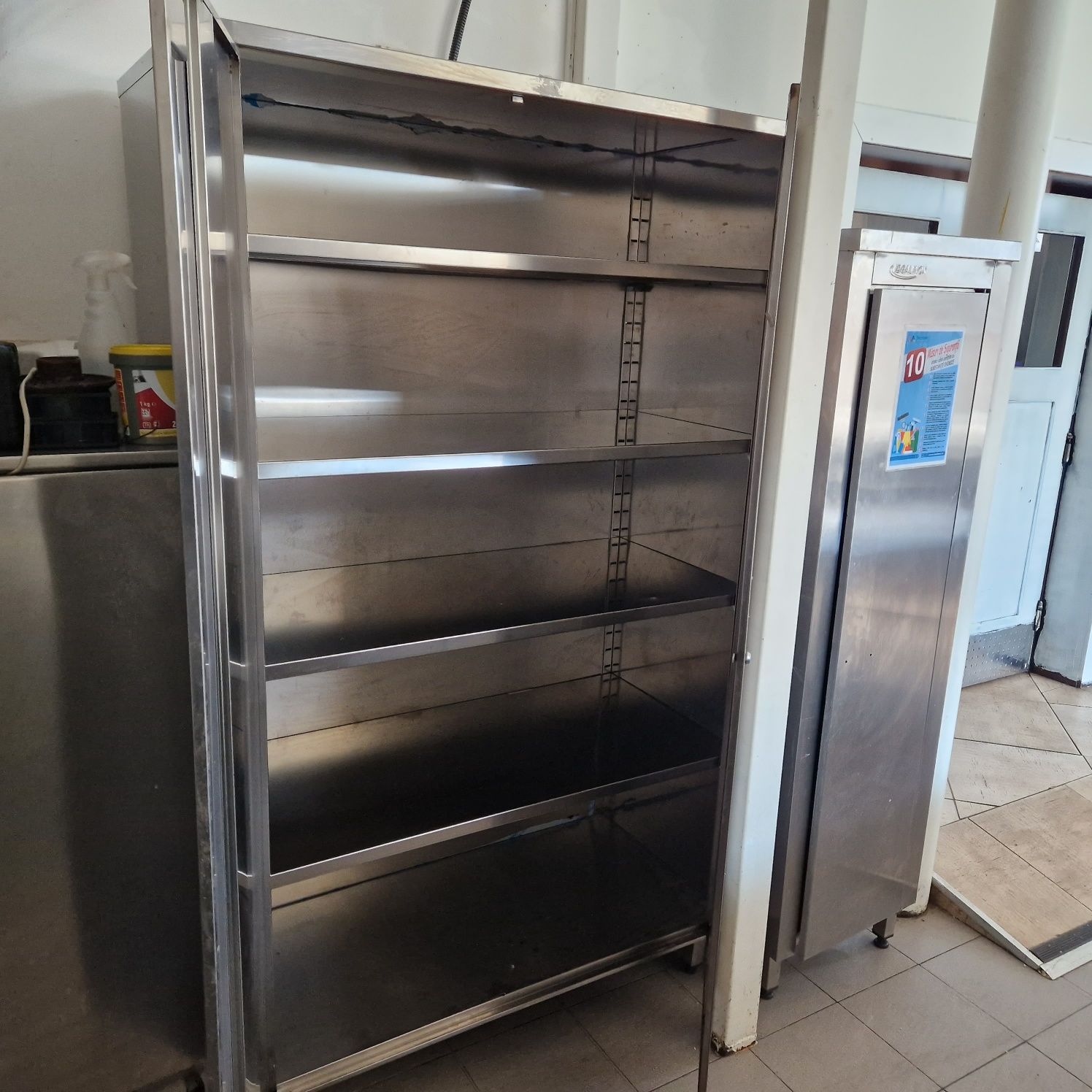 Dulap inox 2 usi, 200x 120 cm, full inox gros, ca nou