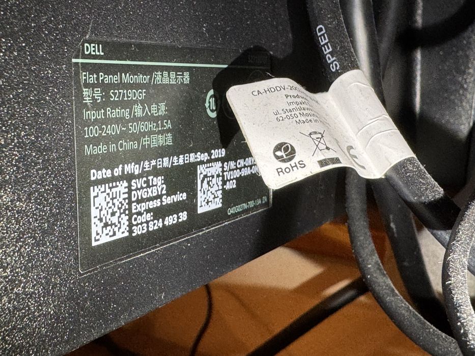 2 bucati Dell S2719DGF Monitor Gaming