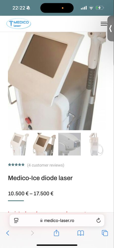 Aparat epilare definitiva laser dioda NOU , Medico Ice Laser