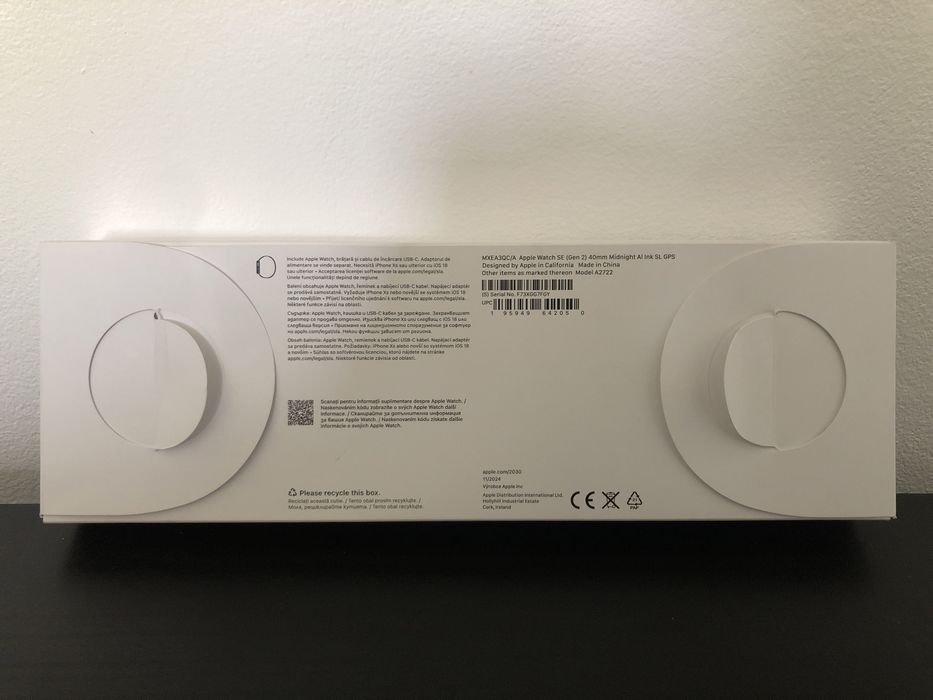 Apple Watch SE (Gen2) 40mm Midnight AI Ink SL GPS