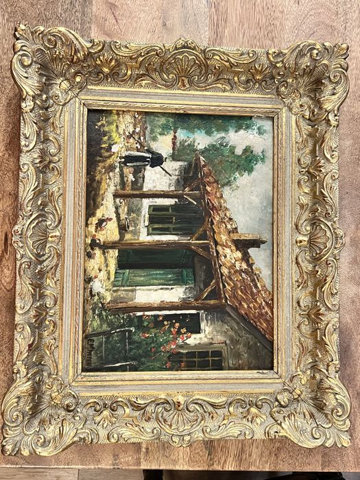 Tablou vechi în ulei pe pânză