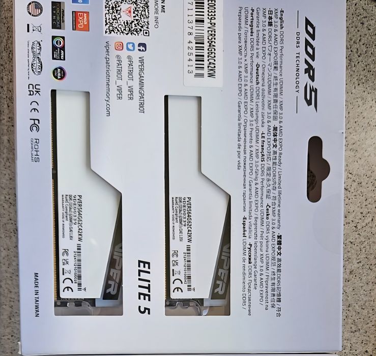 Memorie ddr5 kit 2x32 gb 6200 Viper Elite 5