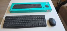 Комплект мишка и клавиатура Logitech - MK235, безжичен, тъмносив