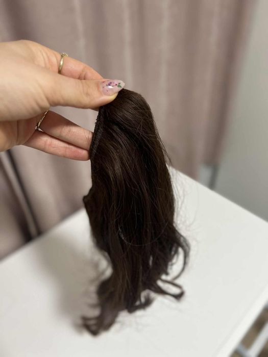 естествена коса два реда