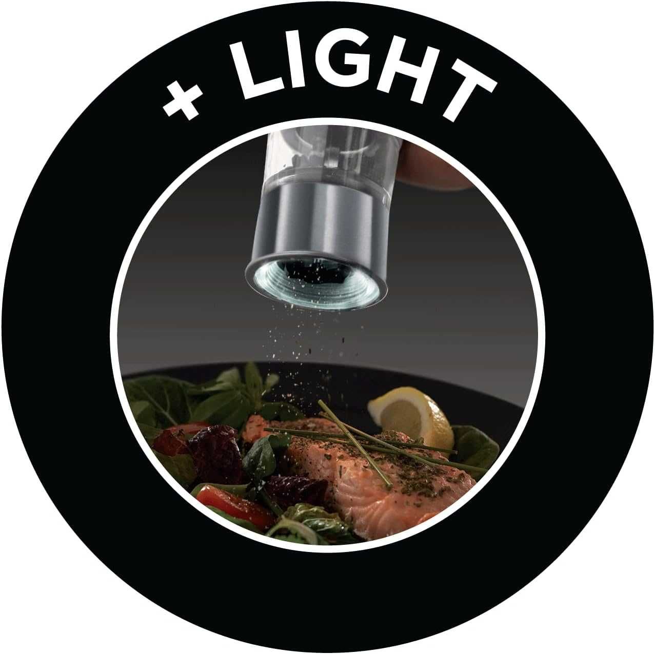 Комплект електрическа мелничка за сол и черен пипер Russell Hobbs, LED