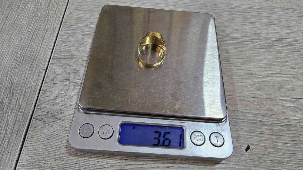 Златен мъжки пръстен 14 карата BMW