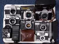Lot aparate foto film Minolta, Nikon, Praktica, Lomo, Altissa, Zenit.