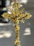 Crucifix din Bronz *** vintage / antic / vechi / retro ***