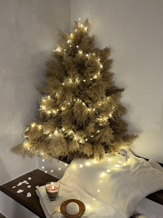 Коледна елха бохо стил модерна елха пухкава елха 90см ръчна изработка