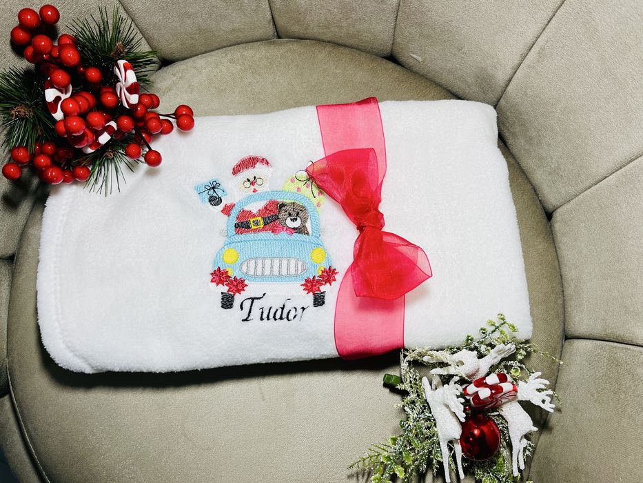 Păturici brodate personalizate