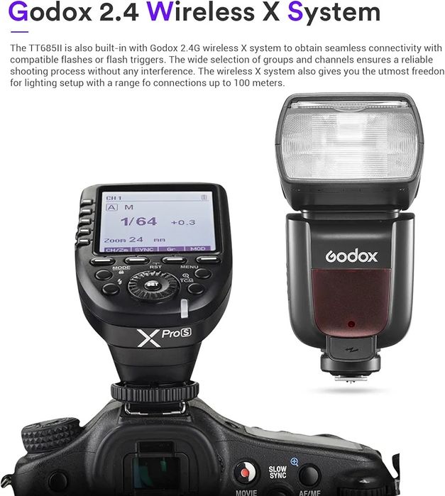 Светкавица Godox TT685 II C TTL Thinklite за Canon