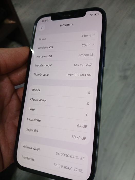 Iphone 12*Negru *91% Baterie