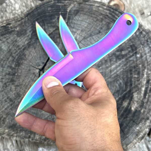 Три ножа за хвърляне RAINBOW KNIVES, свят хамелеон