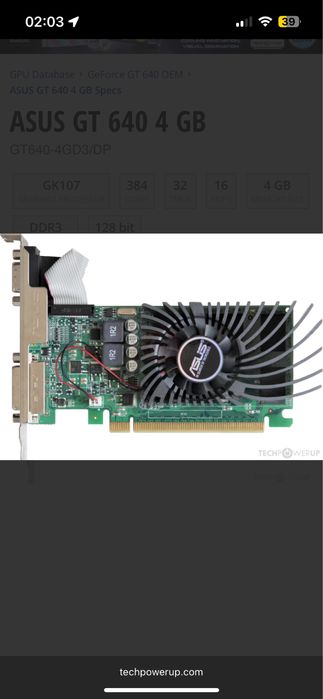 Asus gt 640 placa video