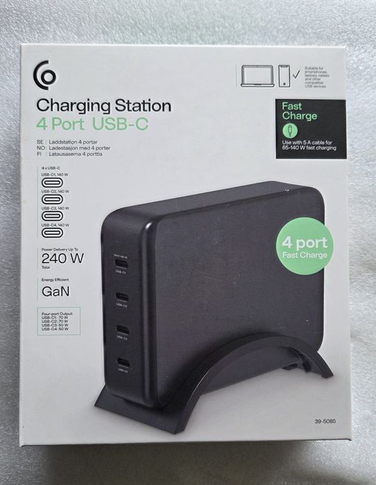Vand statie incarcare cu 4 porturi usb-c fast charge de 240W
