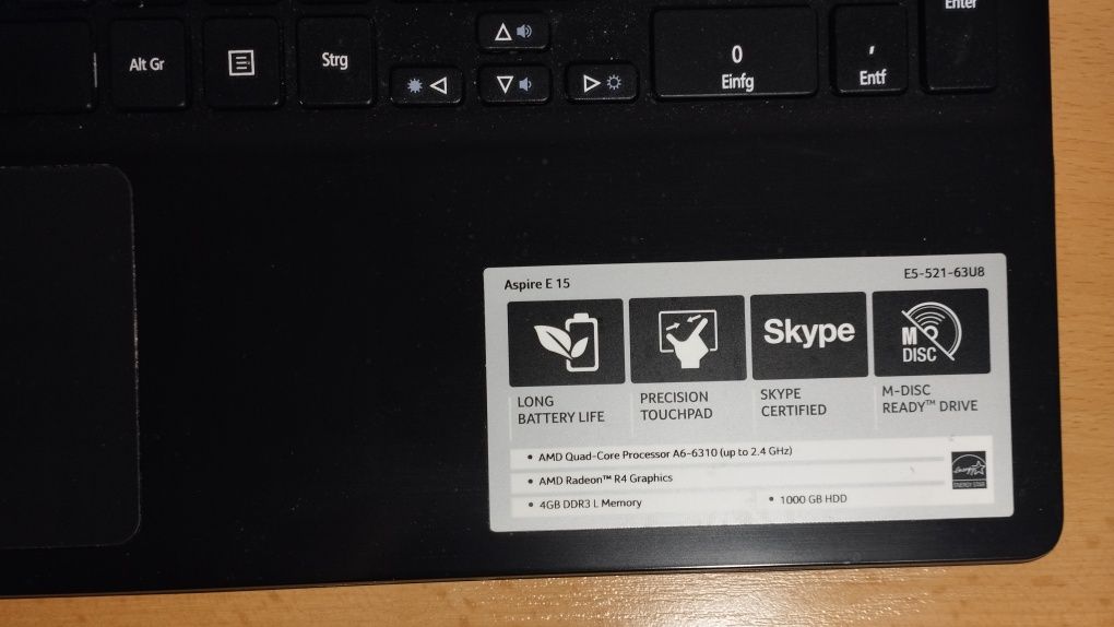 Laptop Acer Aspire работи с Windows 10