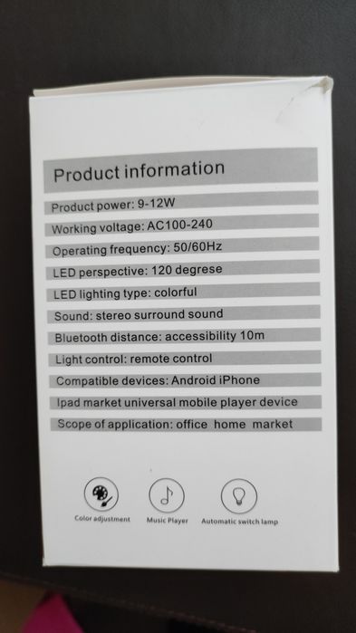 Bec Smart cu boxa stereo SmartBulb