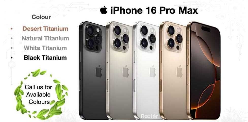 НЕРАЗПЕЧАТАН! iPhone 16 Pro Max Лизинг 94лв Black White Natural Desert
