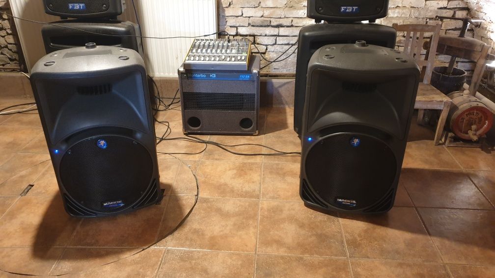 Boxe active Mackie Srm450v1 400w 12toli/mixer activ Soundcraft 600 2x3