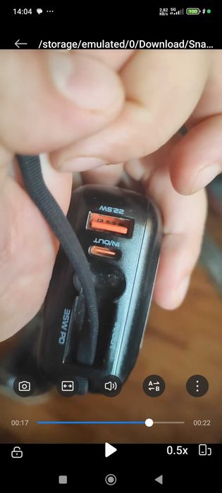 Baterie Externă 20 000 mAh, Mufe integrate USB-C și IPhone, înc.rapidă