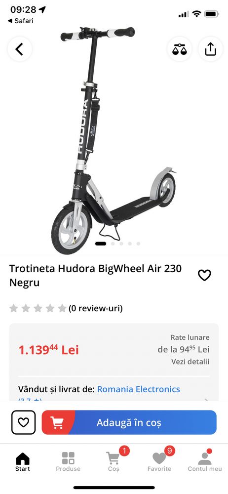 Trotineta Hudora BigWheal Air 230