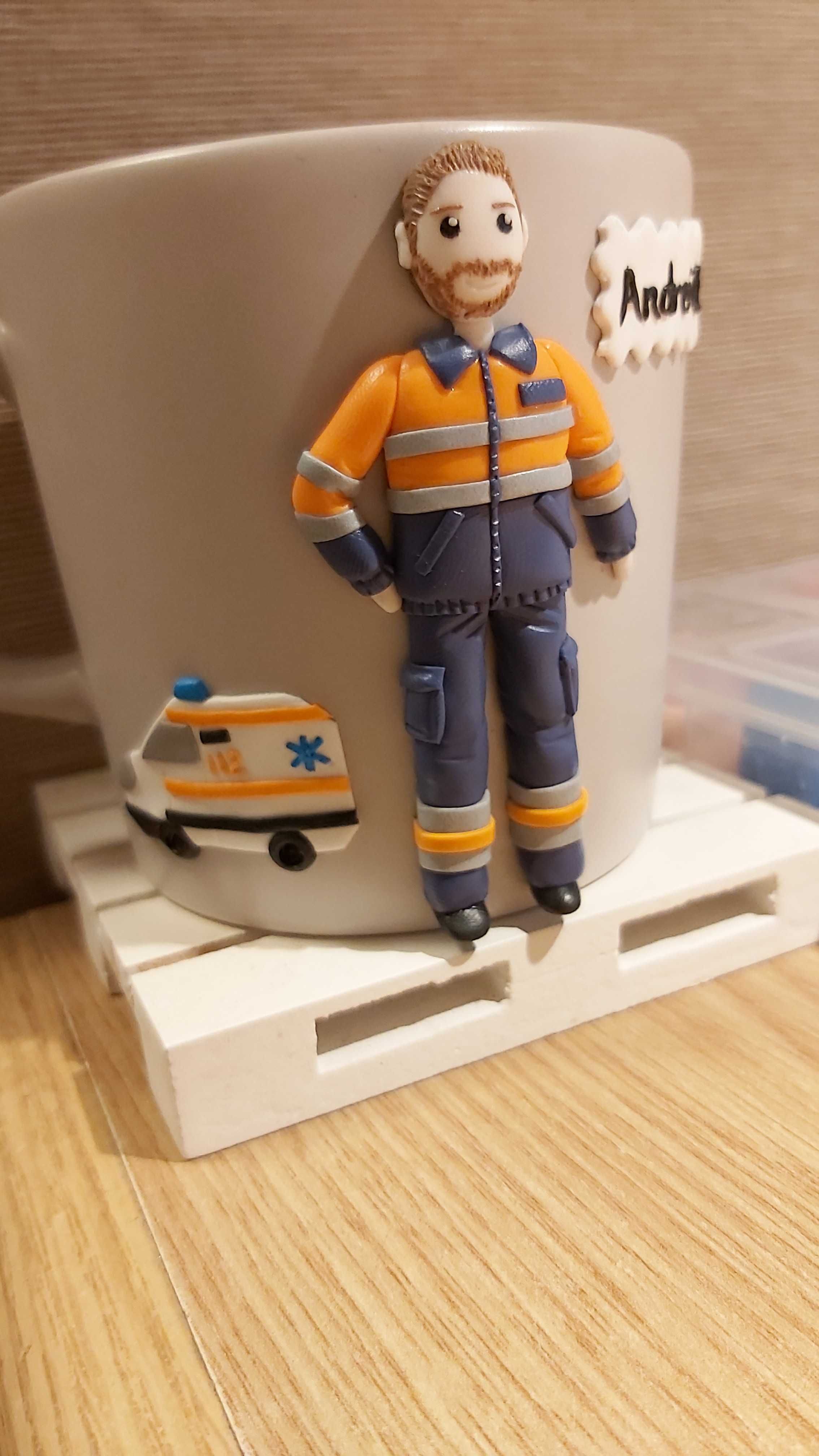 Cadou cana personalizata ambulantier/pompier, doctor SMURD