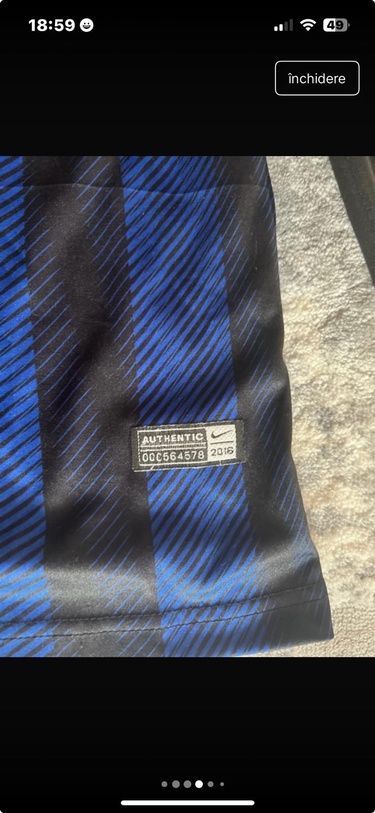 Bluza neagra cu dungi albastre Inter Milano