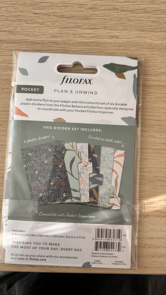 Разделители за планер Filofax pocket