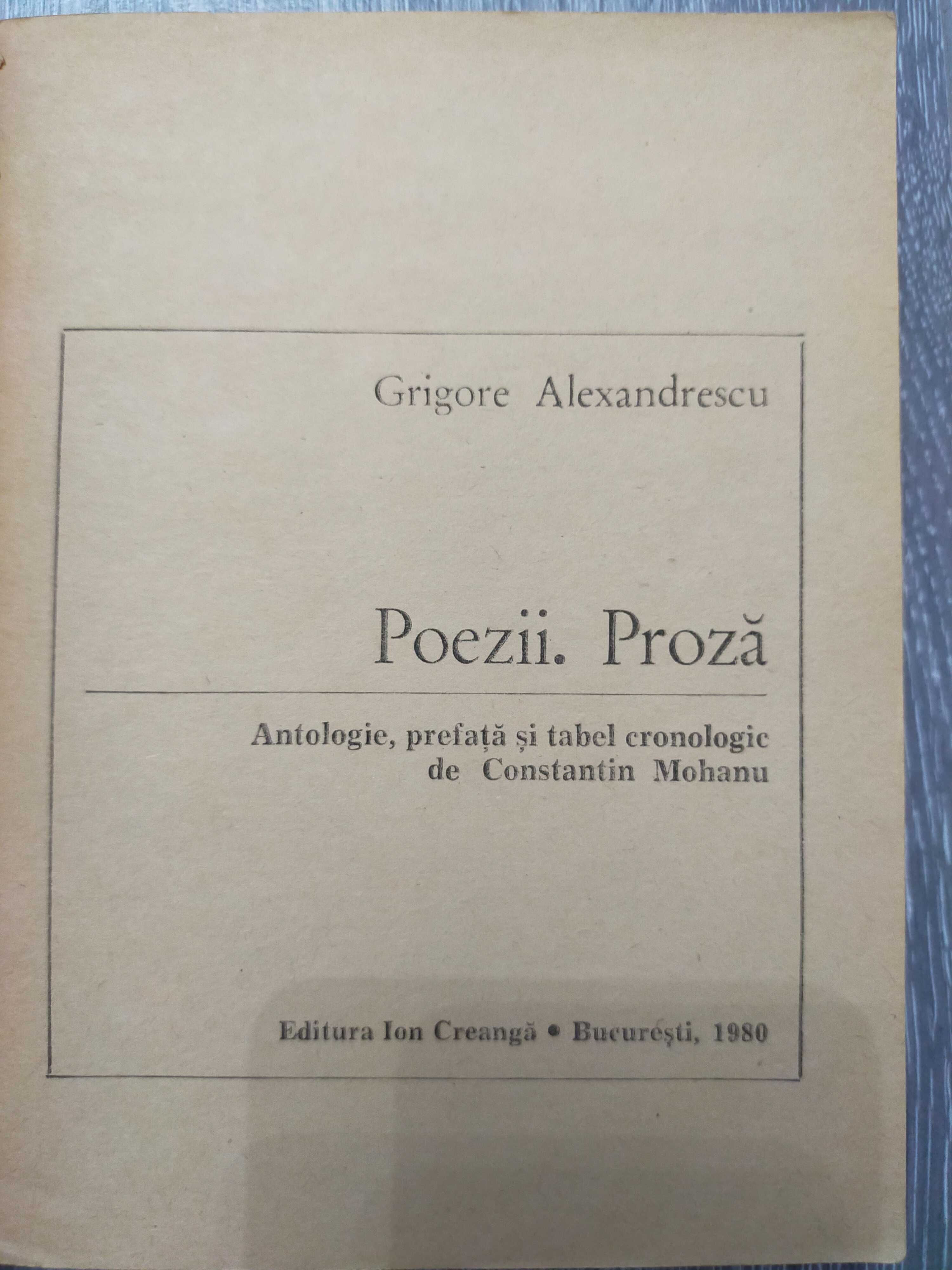 Poezii. Proză G. Alexandrescu