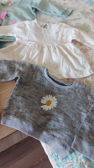 Лот блузи и боди с дълъг ръкав за бебе, размер 80