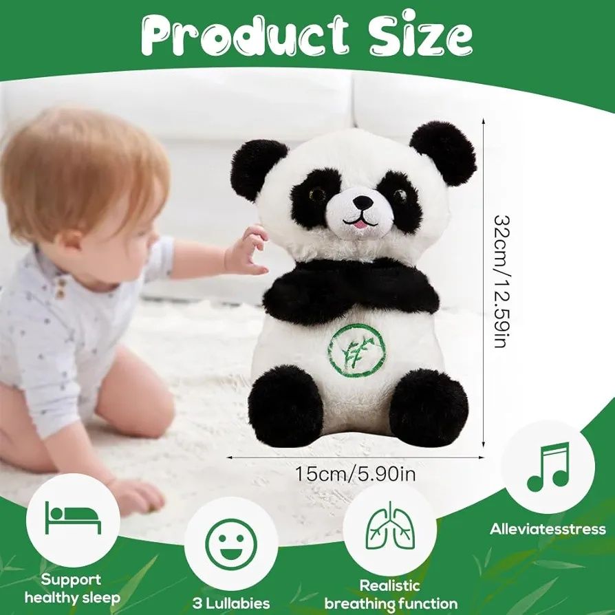 Интерактивна дишаща плюшена Панда, Дишаща играчка Панда Panda
