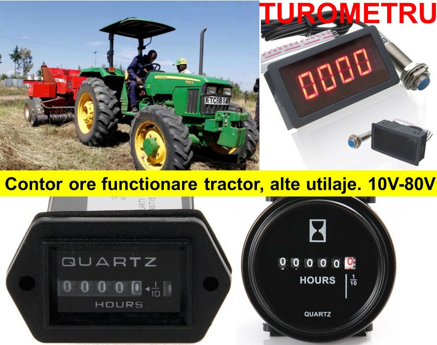 Tahometru turometru indicator turatie combine semanatoar 0-9999rot/min