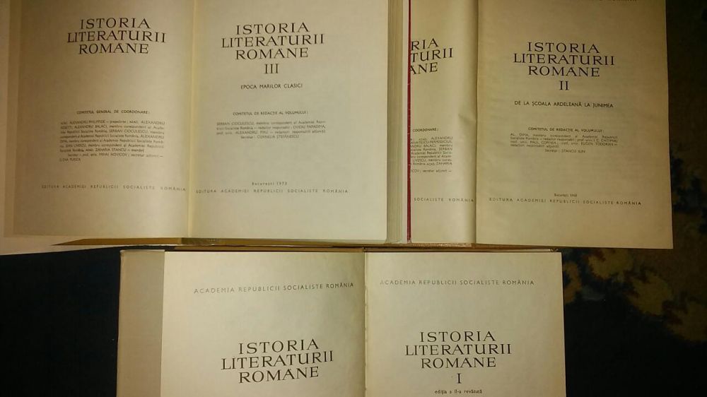 Istoria literaturii romane vol 1-3