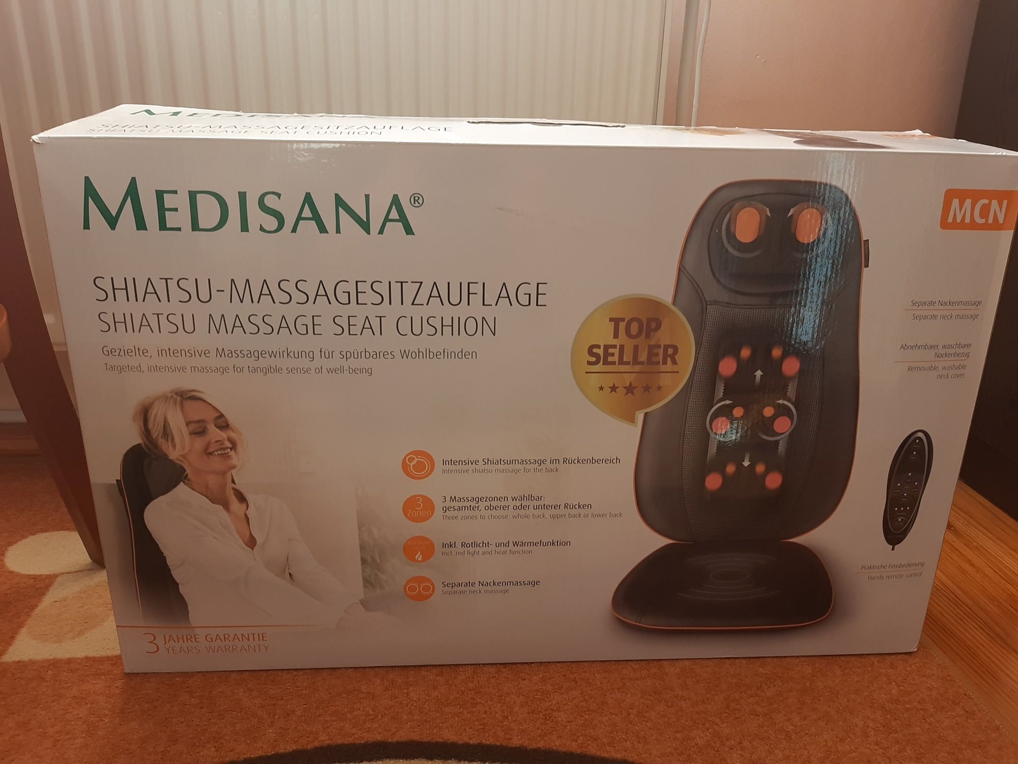 Масажираща седалка Medisana Shiatsu MCN, Шиацу и спот масаж,САМО ЕКОНТ